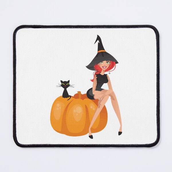 Item preview, Cute Witch Sitting on A Pumpkin designed and sold by ArtEntwined.