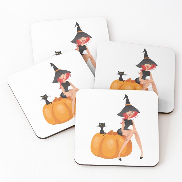 Item preview, Cute Witch Sitting on A Pumpkin designed and sold by ArtEntwined.