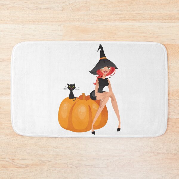 Item preview, Cute Witch Sitting on A Pumpkin designed and sold by ArtEntwined.
