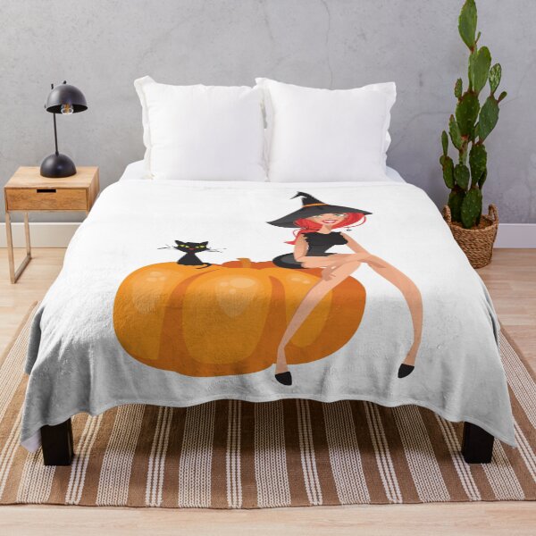 Item preview, Cute Witch Sitting on A Pumpkin designed and sold by ArtEntwined.