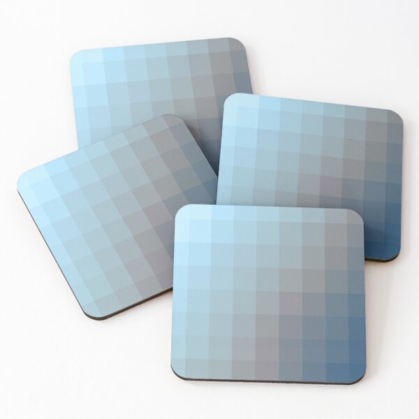 Item preview, blue graphic design geometric pixel square pattern abstract background designed and sold by Mrvell.