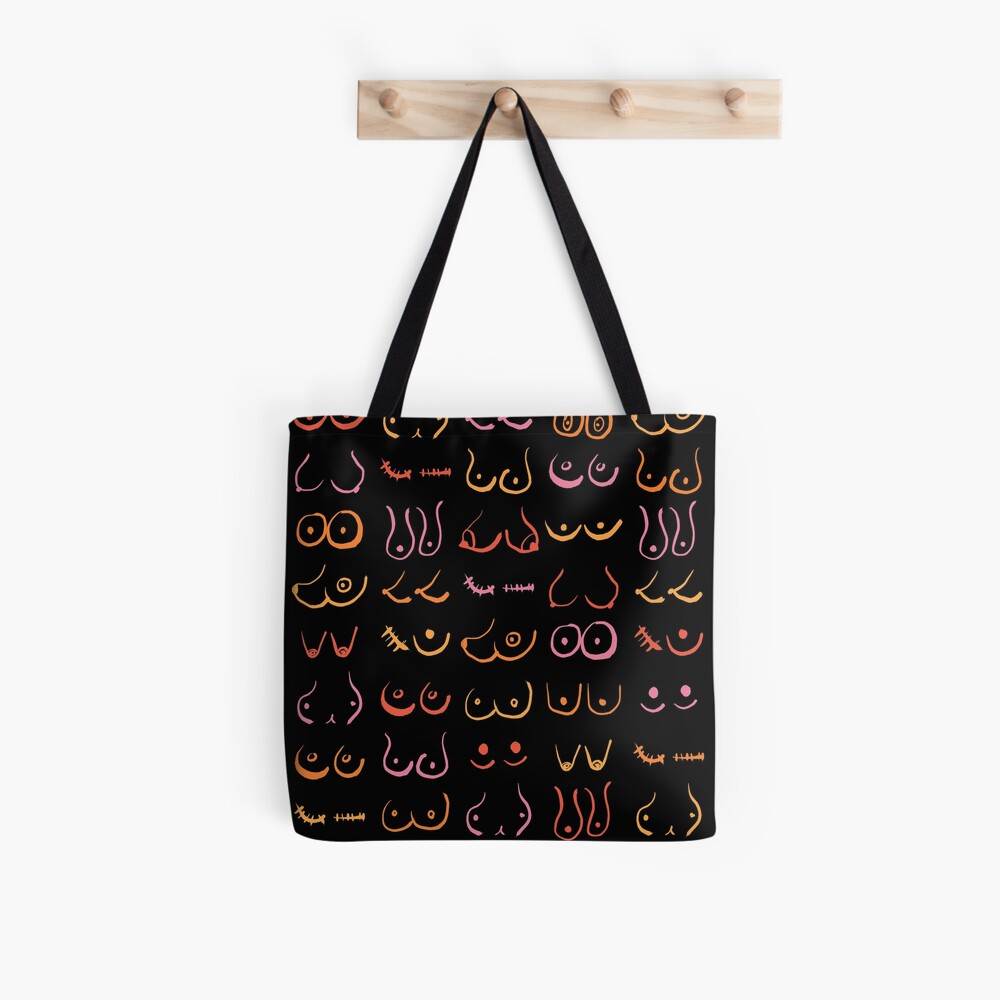 Black and White Tits Drawing Tote Bag for Sale by MaiZephyr