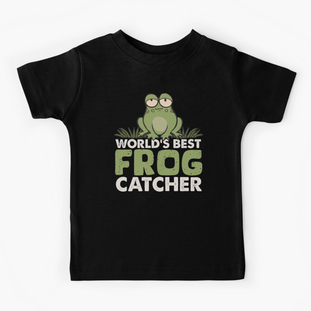 Frog Shirt Worlds Best Frog-Catcher Kids Boy Funny Hunting T-Shirt