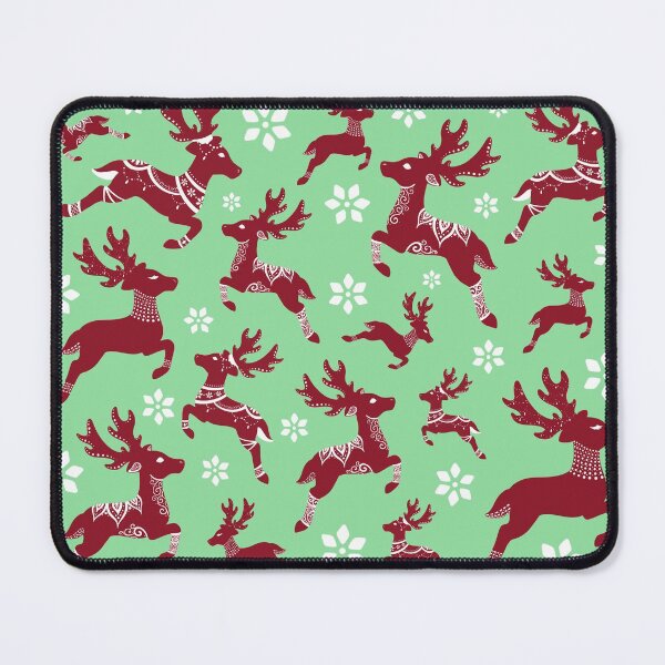 Item preview, Green Christmas Reindeer Pattern designed and sold by Lady-Lilac.