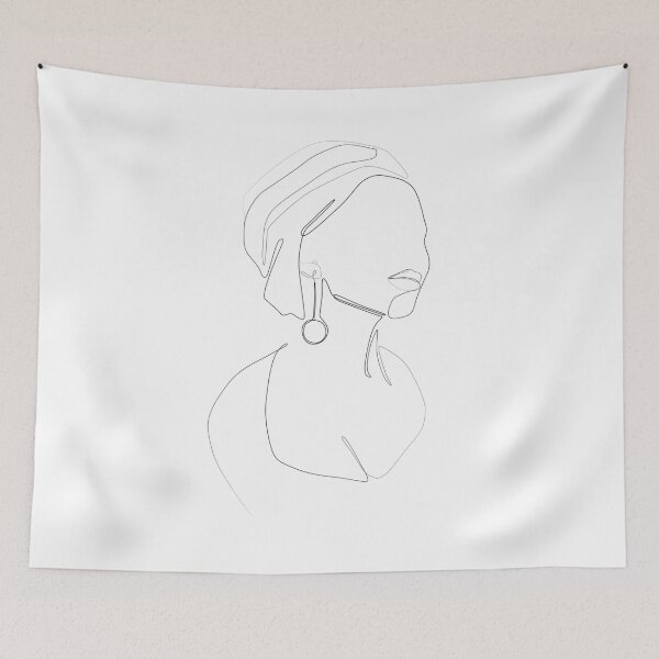 Item preview, Afro turban girl, beautiful black woman home décor print designed and sold by shreya ranjan.