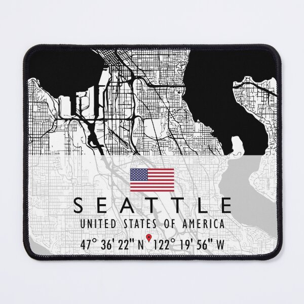 Item preview, SEATTLE MAP USA designed and sold by hatimelhag.