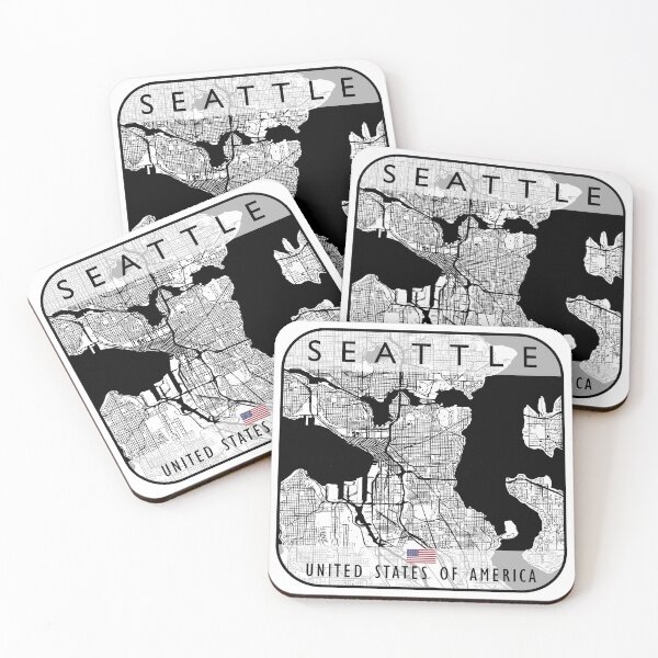 Item preview, SEATTLE MAP USA designed and sold by hatimelhag.