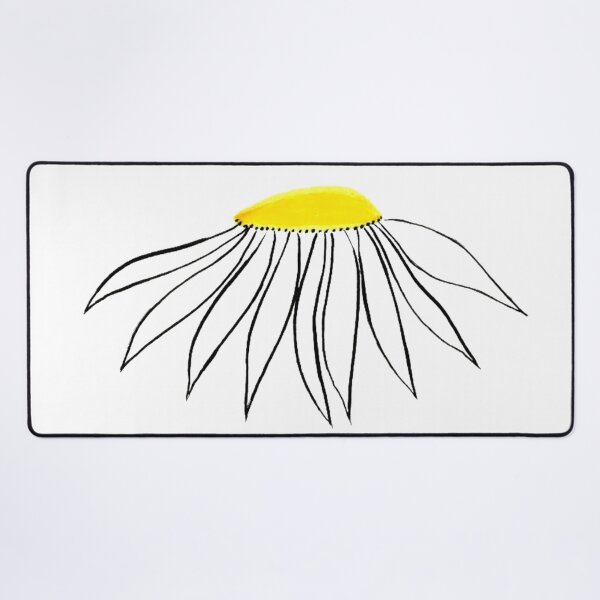 Item preview, Daisy Yellow Coneflower White Petals Hand Drawn designed and sold by H3designs.