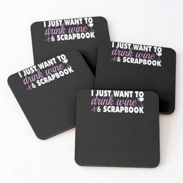Item preview, I Just Want To Drink Wine & Scrapbook designed and sold by clickmostro.