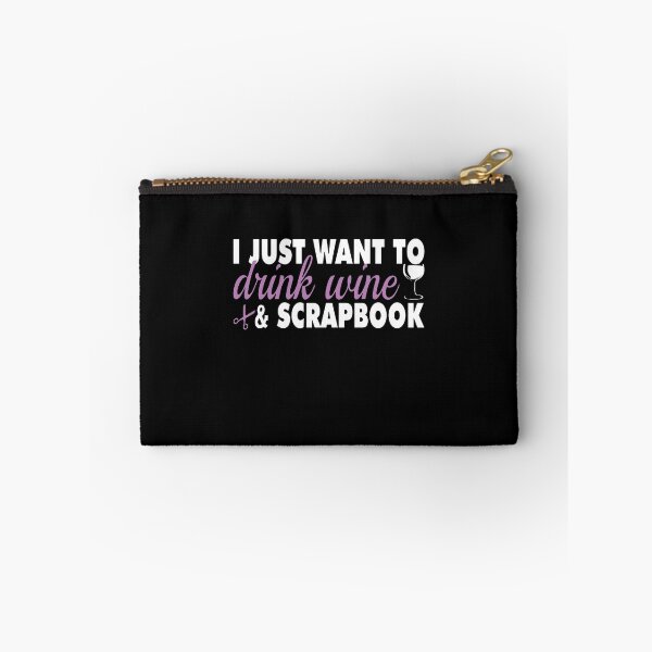 Item preview, I Just Want To Drink Wine & Scrapbook designed and sold by clickmostro.