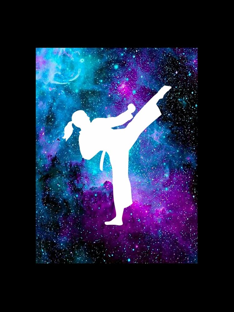 Wallpaper young taekwondo girl in fight pose with double hand edge -  PIXERS.US