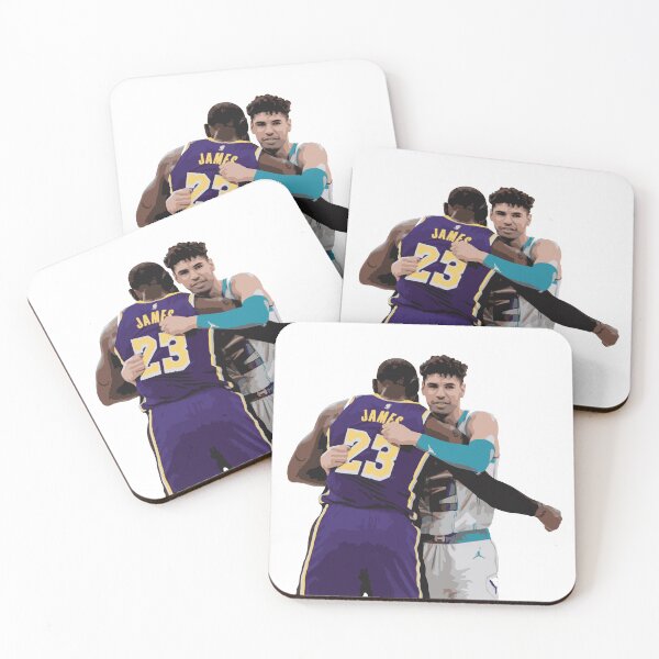 Item preview, Lebron James x Lamelo Ball Encouraging Hug designed and sold by Basketball For Life.