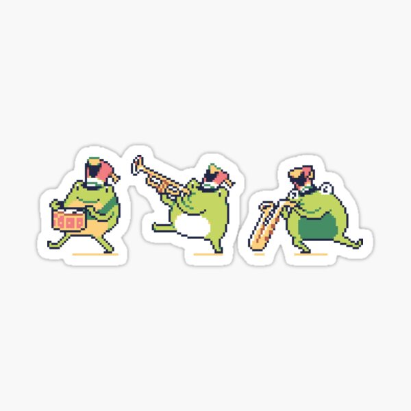 Frog band Sticker