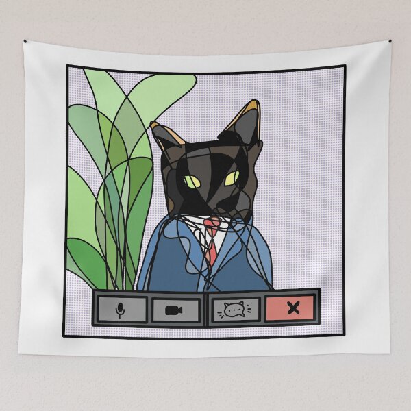 Artikelvorschau, Business-Katze im Homeoffice entworfen und verkauft von dodpod.