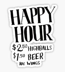 Happy Hour Drink Special Sticker