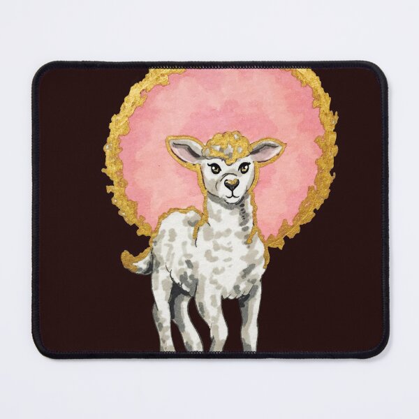 Item preview, Lamb on pink and gold background designed and sold by Lady-Lilac.
