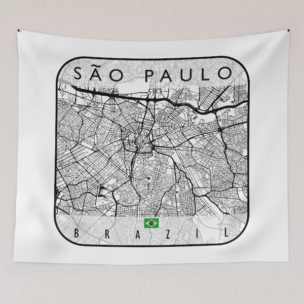 Item preview, SAO PAULO MAP BRAZIL designed and sold by hatimelhag.