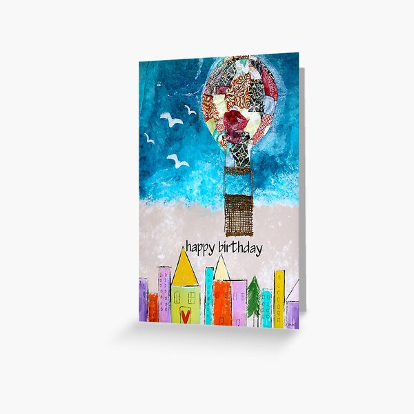 Happy Birthday Hot Air Balloon Greeting Card