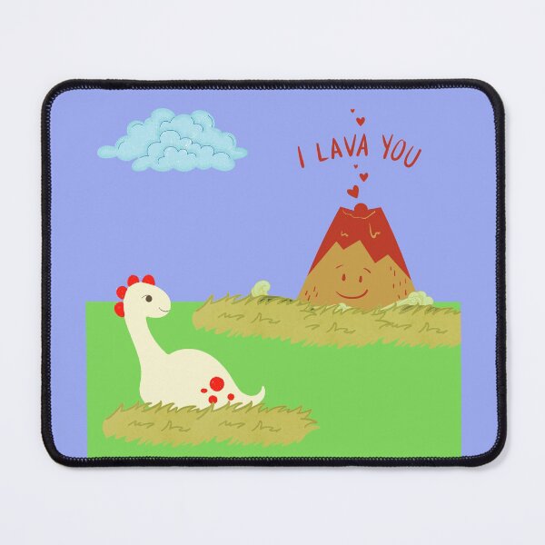 Item preview, Cute Funny Dinosaur And Volcano I Lava You designed and sold by H3designs.