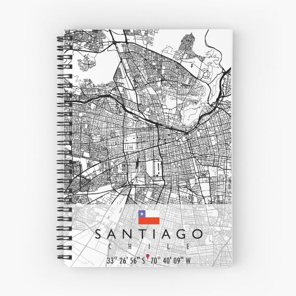 Item preview, SANTIAGO MAP CHILE designed and sold by hatimelhag.