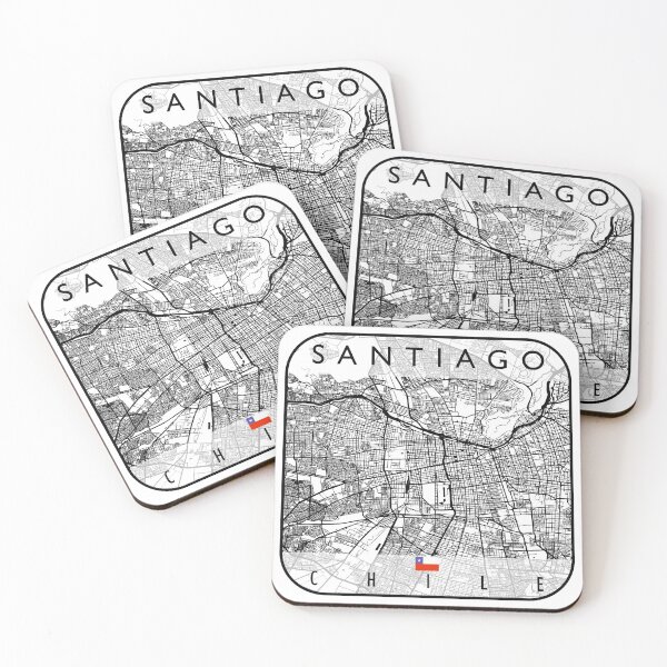 Item preview, SANTIAGO MAP CHILE designed and sold by hatimelhag.