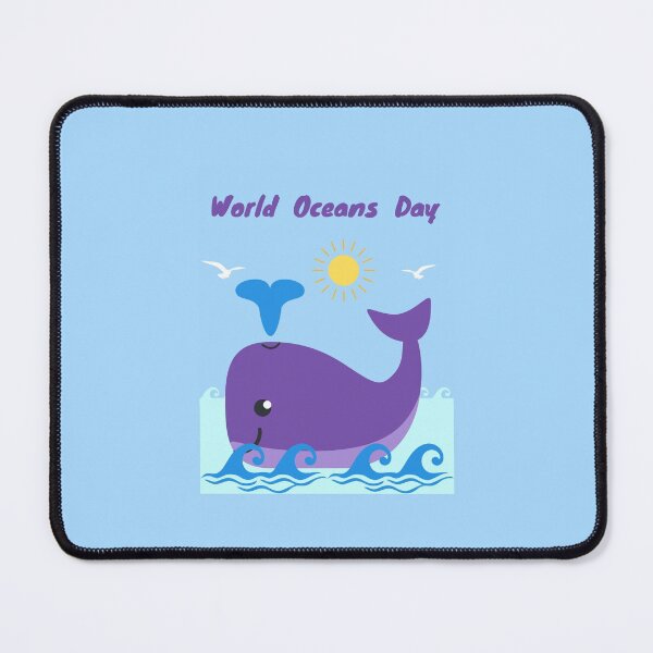Item preview, World Ocean's Day Whale Cute Vector Art designed and sold by H3designs.