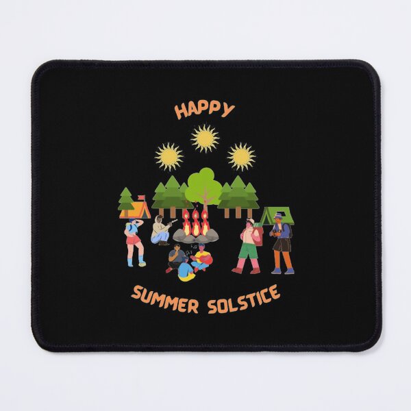 Item preview, Happy Summer Solstice Bon Fire Camping Party Vector Art designed and sold by H3designs.