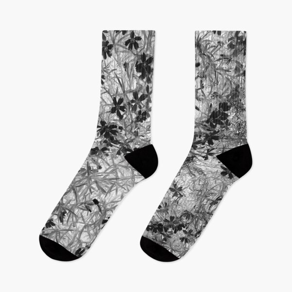 Item preview, Black and White Floral Print designed and sold by Ric1926.