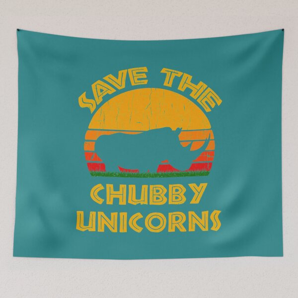 Item preview, Save The Chubby Unicorns Retro Vintage designed and sold by pinkplace.
