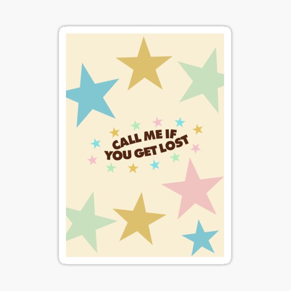 TYLER, THE CREATOR CALL ME IF YOU GET LOST LOGO MERCH (LIGHT/IVORY VER.)  Sticker for Sale by osakisbae