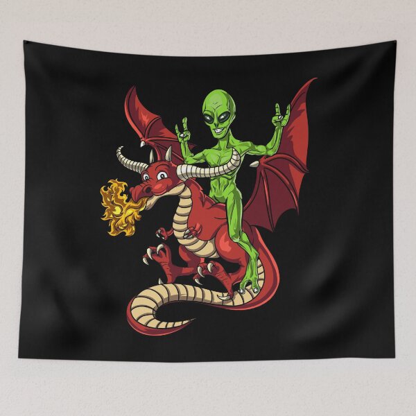 Item preview, Alien Riding Dragon  designed and sold by underheaven.