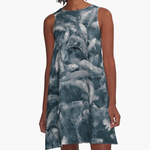Hungry Blue Koi, Vietnam A-Line Dress