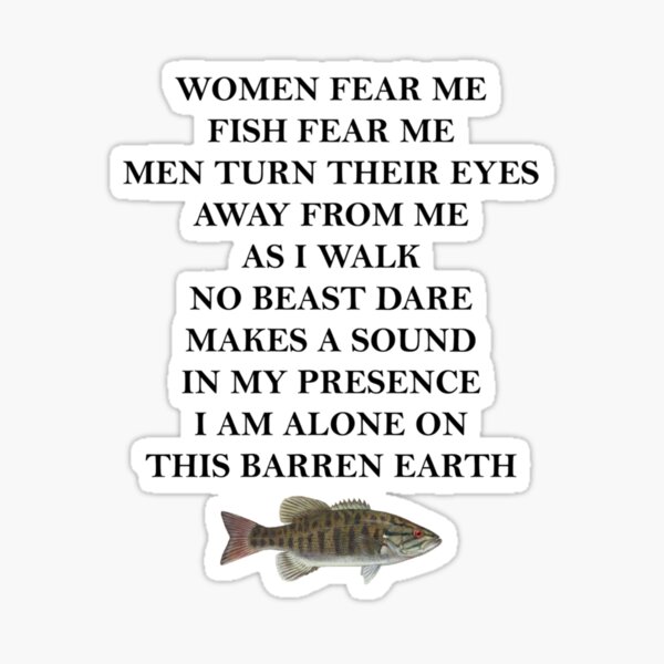 Women Fear Me Fish Fear Me Sticker for Sale by pinkplace