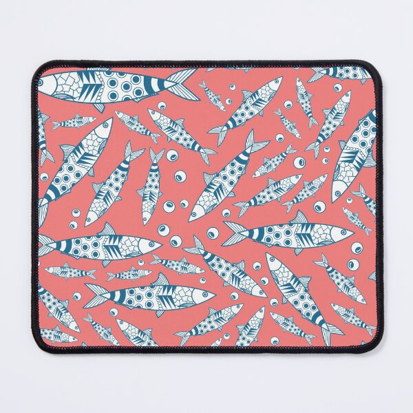 Item preview, Portuguese Lisbon Sardines Pattern Azulejos Pink designed and sold by idovedesign.