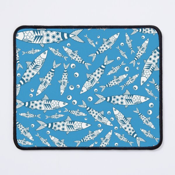 Item preview, Portuguese Lisbon Sardines Pattern Azulejos Blue designed and sold by idovedesign.