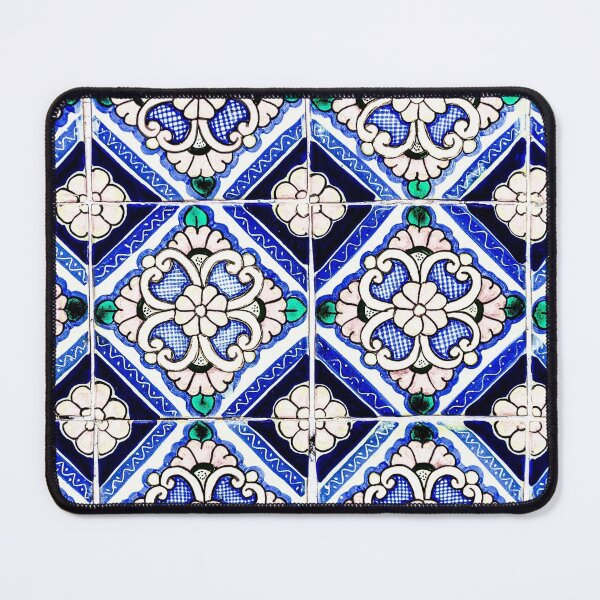Item preview, Azulejo Spanish Pattern Tiles Navy Blue White designed and sold by idovedesign.