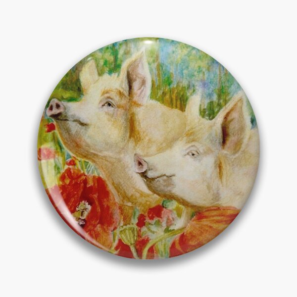 Item preview, Pigs in Poppies designed and sold by DandAdesignart.