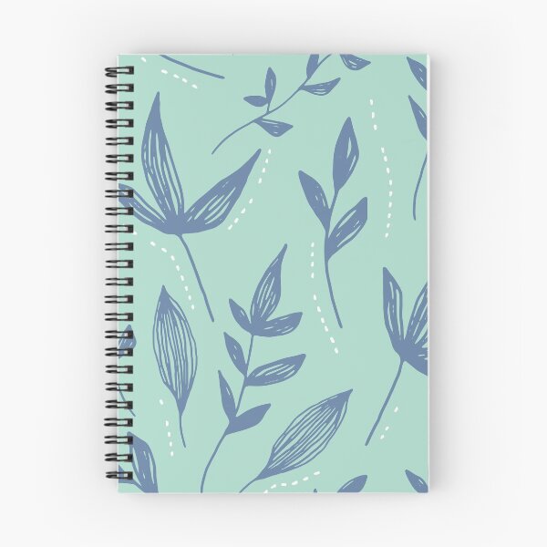 Item preview, Dainty Leaf in Blue and Mint, Nature Design designed and sold by lmcvinco.
