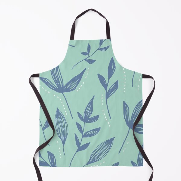 Item preview, Dainty Leaf in Blue and Mint, Nature Design designed and sold by lmcvinco.