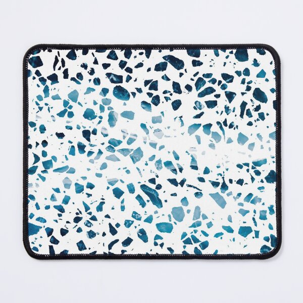 Artikelvorschau, Abstrakte Terrazzomosaik-Marine und hellblaues Muster entworfen und verkauft von idovedesign.