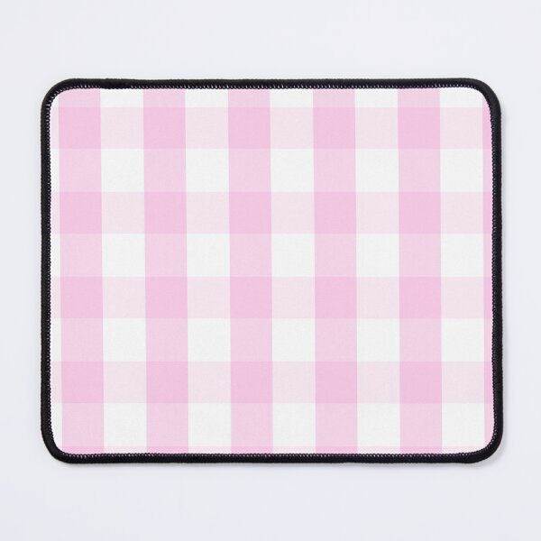 Aperçu de l'œuvre Motif à carreaux Buffalo blanc pastel doux et rose créée et vendue par Bumblefuzzies.
