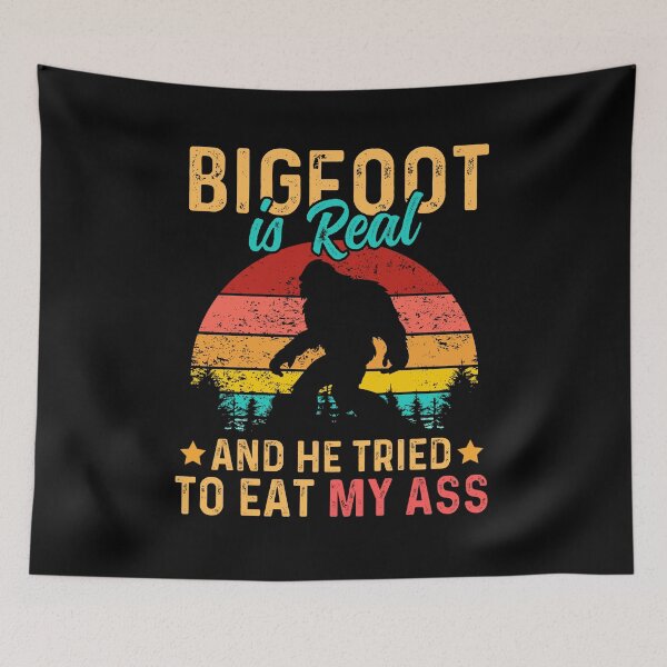 Item preview, Bigfoot Is Real And He Tried To Eat My Ass - Retro Vintage Sunset Bigfoot Design designed and sold by ohmier.