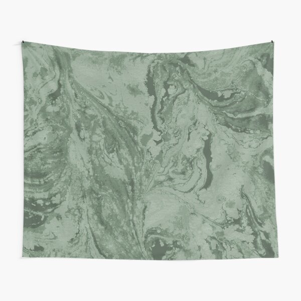 Sage Green Marbled Paper Pattern Tapestry