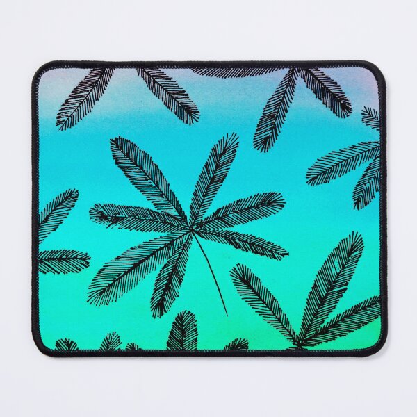 Item preview, Autumn Leaves Pattern - Watercolor Art - Aqua designed and sold by MinArt Illustrations.