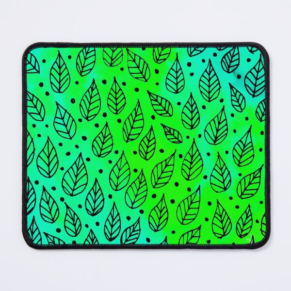 Item preview, Aqua Leaves Pattern designed and sold by MinArt Illustrations.