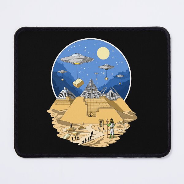 Item preview, Aliens Bulding Egyptian Pyramids designed and sold by underheaven.