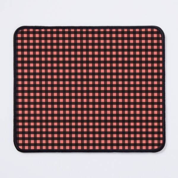Item preview, Coral and Black Gingham Pattern designed and sold by Bumblefuzzies.