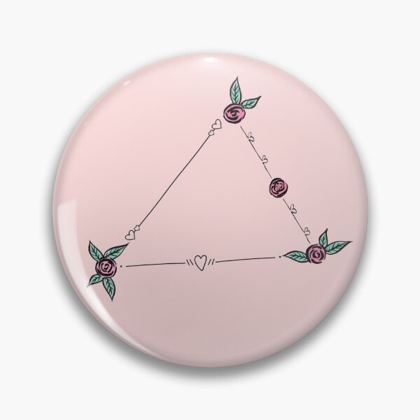 Item preview, Triangulum Australe (Southern Triangle) Constellation Roses and Hearts Doodle designed and sold by EndlessDoodles.