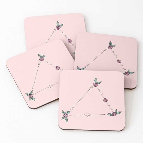Item preview, Triangulum Australe (Southern Triangle) Constellation Roses and Hearts Doodle designed and sold by EndlessDoodles.