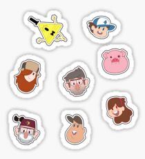 Gravity Falls Chibi Tiles Sticker